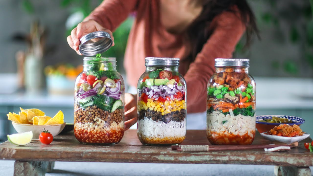 Meals in a jar vegan meal prep