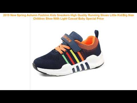 2019 New Spring Autumn Fashion Kids Sneakers High Quality Running Shoe Video