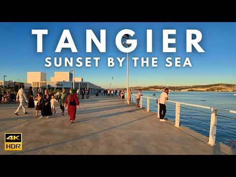 TANGIER Morocco 4K HDR – STUNNING Walk at Corniche & Marina Bay