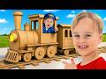 Cardboard Train Adventure for kids with Chris