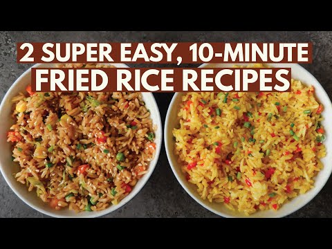 TWO SUPER EASY 10-MINUTE FRIED RICE RECIPES | One Pan Lazy Vegan Meals