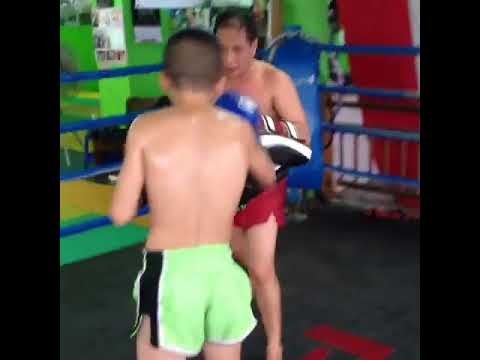 Muay Thai... Junior Peckfocus Pad work