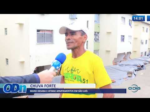 Muro desaba e atinge apartamentos em São Luís 28 01 2022