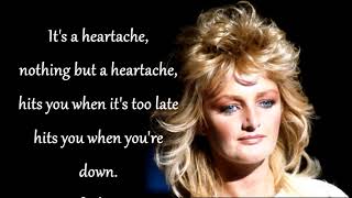 It&#39;s a Heartache   BONNIE TYLER (with lyrics)