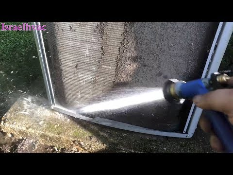 Cleaning a HVAC Condenser Coil