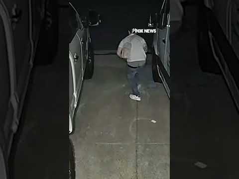 Suspected burglar SLIPS on getaway skateboard #shorts