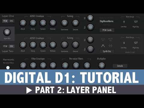 AudioKit Digital D1 Tutorial: Part 2 - Layer Panel