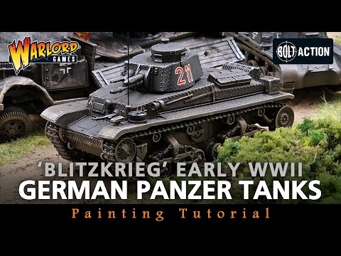 Bolt Action Painting Tutorial | How To Paint Blitzkrieg Early War German Panzer Tanks Warlord Games