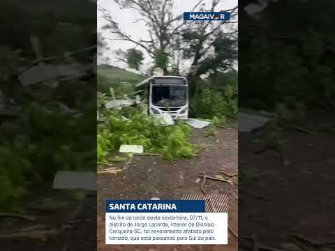 TORNADO CAUSA DESTRUIÇÃO NO OESTE CATARINENSE