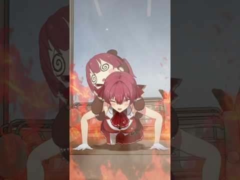 マリン船長とクマリンのトレーニングチャレンジ🐻🔥#shorts #funnyvideo