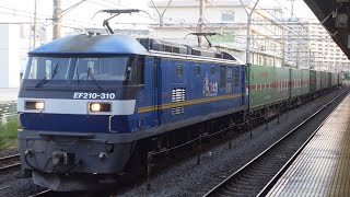 EF210-310+コキ20B 貨物(福山レールエクスプレス) 大船駅通過