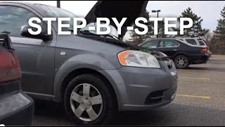 Chevy Aveo Alternator replacement-change- "STEP-BY-STEP"