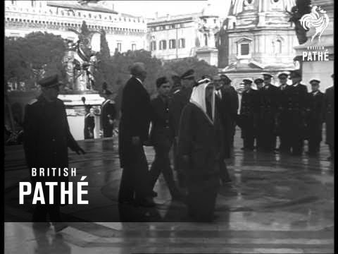 King Talal Of Jordan I In Rome (1952)