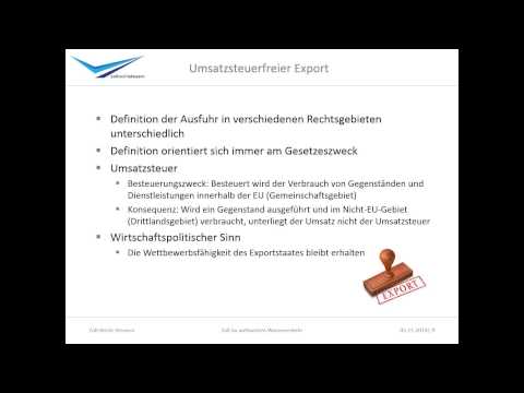 Zoll im weltweiten Warenverkehr 05.11.14 Ein Webinar von Zoll-Recht-Steuern