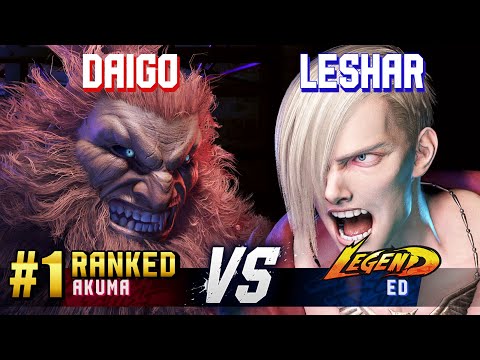 SF6 ▰ DAIGO (#1 Ranked Akuma) vs LESHAR (Ed) ▰ High Level Gameplay