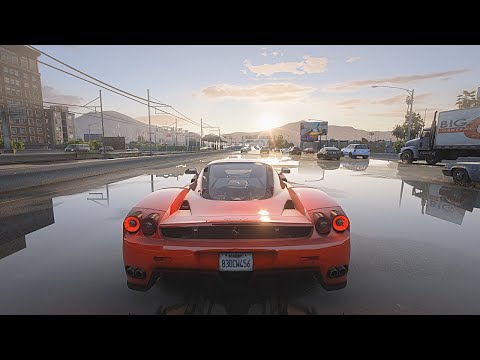 GTA V: Realistic Graphics MOD Ultra Settings Gameplay Part 54 - Ray Tracing Graphics MOD 2K 60FPS PC