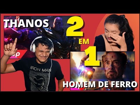 (2 EM 1) REACT Rap do THANOS & Rap do HOMEM DE FERRO | NERD HITS [7 Minutoz]