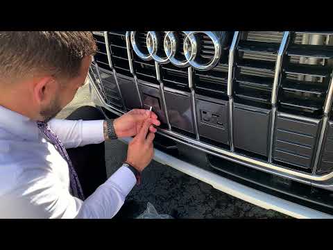 How to install a front license plate bracket on a 2019 2020 2021 Audi Q3