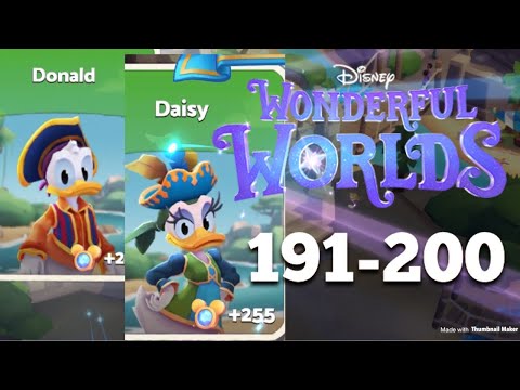 Disney Wonderful Worlds - New Moana Update! Unlocking Daisy and Donald! Adventureland Levels 191-200