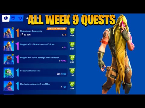 ALL WEEK 9 Epic and Legendary Quests | Fortnite Chapter 2 Season 5