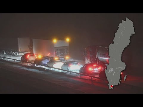 Trafik och snökaos E22 TRAILER