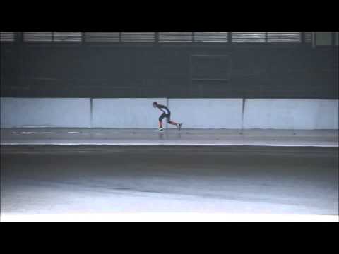 HannaTigelaar - Gijs Kamp 1e wedstrijd 300m Baankampioenschappen Assen 01-11-2014