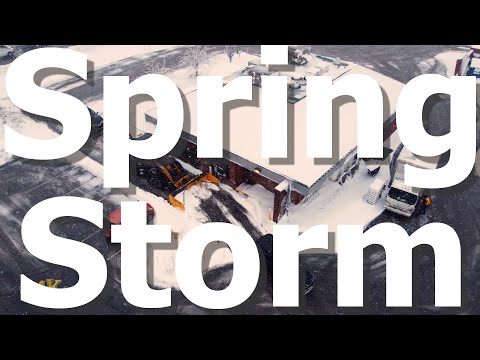 St-Constant: Late winter storm raw drone flight over the city 4-4-2024