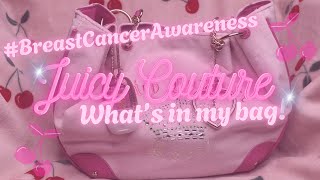 🩷💕#breastcancerawareness #juicy What’s In My Bag 🎀🌸