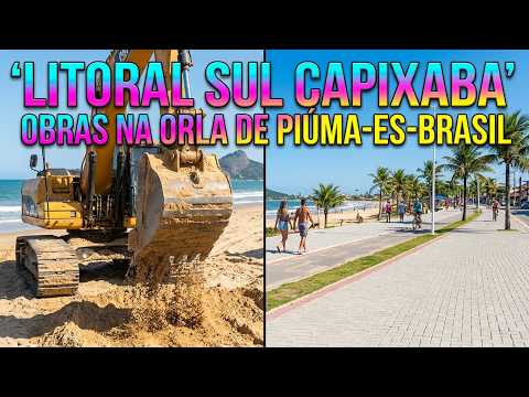 LITORAL SUL CAPIXABA: OBRAS NA ORLA DE PIÚMA-ES-BRASIL
