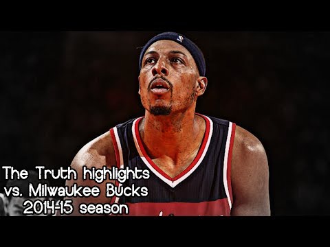 Paul Pierce 25 pts in 28 mins (NBA RS 2014/2015 - Washington Wizards vs. Milwaukee Bucks)