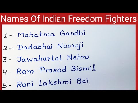 Names Of 20 Great Indian Freedom Fighters | Freedom Fighters Of India | Independence Day-15 August