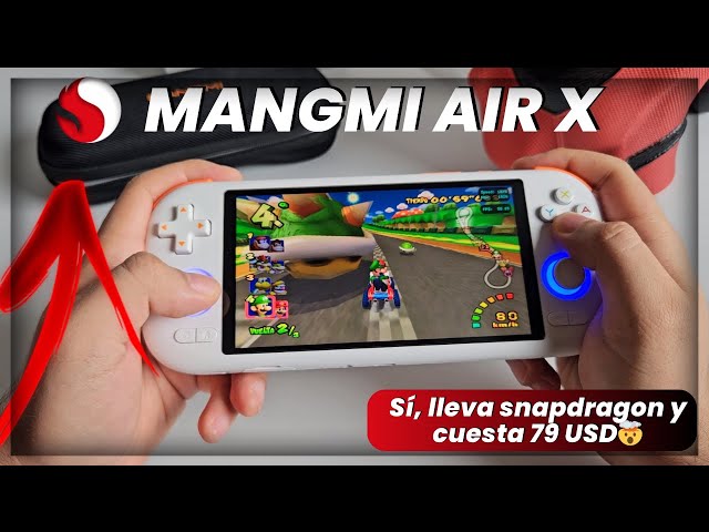Vídeo relacionado con MANGMI Air X Consola Portátil Android, Pantalla táctil 5,5" IPS, Snapdragon 662, 4GB RAM/64GB eMMC, Joysticks/Gatillos RGB Hall, Refrigeración Activa, Batería 5000mAh [Black]