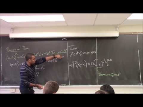 Math 1108-R17 Lecture 29 - Binomial Probabilities; Probability Distributions; Expected Value