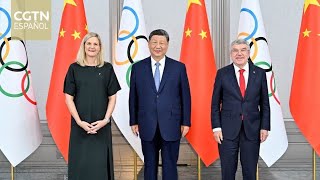Xi Jinping se reúne con la presidenta del COI y el presidente honorario del COI en Guangzhou