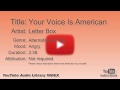 Your Voice Is American Letter Box Alternative Punk Angry YouTube Audio Library BGM