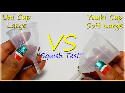 Uni Cup vs Yuuki Soft LARGE "Squish Test" - Menstrual Cups