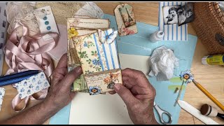 Make Adorable and Easy pockets for your junk journals, Ephemera, mixed media art, inspiration