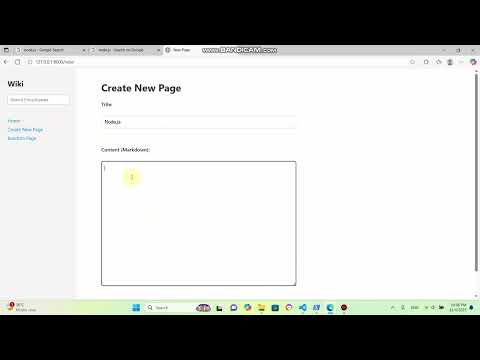 CS50Web Project 1 — Wiki (Screencast Demonstration)