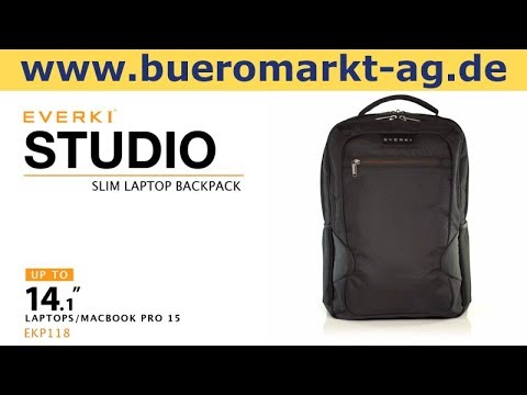 Everki Laptop-Rucksack Studio, EKP118, bis 14,1 Zoll / 35,81cm, Polyester