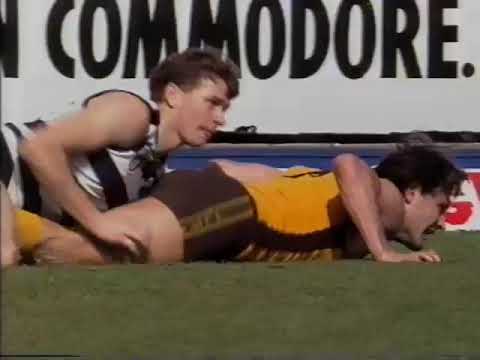 1st half highlights of the 1991 AFL 2nd semi Geel Vs Haw