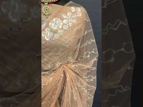 VE BT-357 Heavy Nylone Butterfly Net Wholesale Designer Saree – product video thumbnail