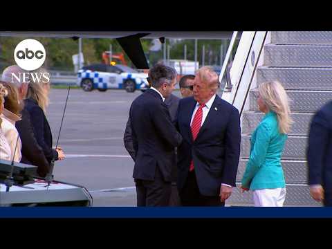 President Trump arrives in Ireland