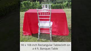 Rectangle Tablecloth Sizes