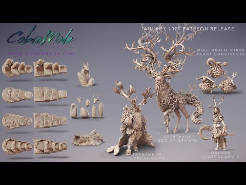 Cobramode 3D Printable Miniatures - January 2025 Patreon Release