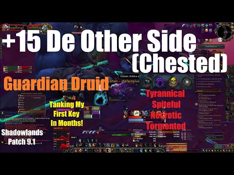 +15 De Other Side Chested - Night Fae Guardian Druid PoV - World of Warcraft Shadowlands