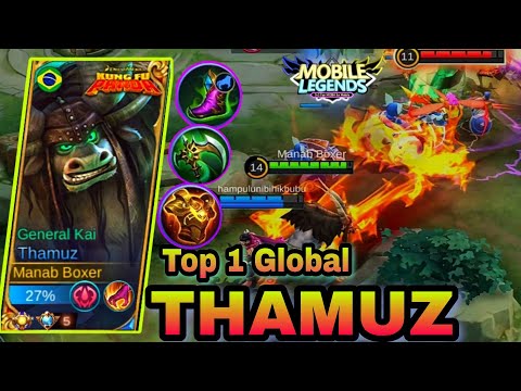 THAMUZ WITH TRUE DAMAGE BUILD (AUTOWIN)FULL ATTACK SPEED THAMUZ NEW BUILD | TOP 1 GLOBAL THAMUZ✓MLBB