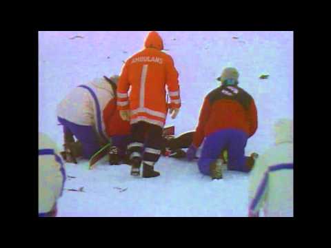 Backhoppare slår sig medvetslös i otäck olycka