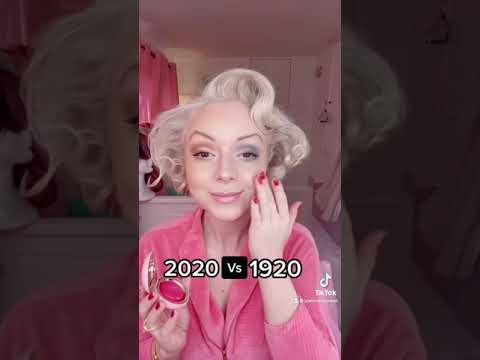 2020 vs 1920 Makeup Trends #shorts