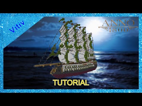 Anno 1800 Ship-of-the-line in Minecraft - 1:1 Scale - Tutorial