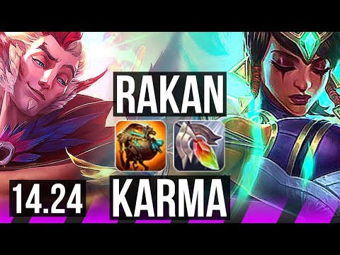 RAKAN & Miss Fortune vs KARMA & Jinx (SUP) | KR Challenger | 14.24